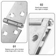 thumbnail image 3 of FENGGUIQU Silver Galvanized Iron Heavy Duty Gate Hinges for Wooden Fences 6Pcs, 3 of 6
