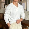 thumbnail image 2 of Mens Shirts, Mens Muscle Henley Shirts Lightweight Workout T-Shirt Gym Tee | Solid Color Comfortable Soft Athletic Short Sleeve with Button, 2 of 5