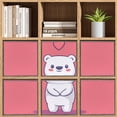 thumbnail image 7 of Set of 6 Collapsible Oxford Fabric Storage Cubes with Handles, Foldable Closet Organizer Bins for Clothes, Toys, Shelves, Home & Kitchen Bear Heart, 7 of 7
