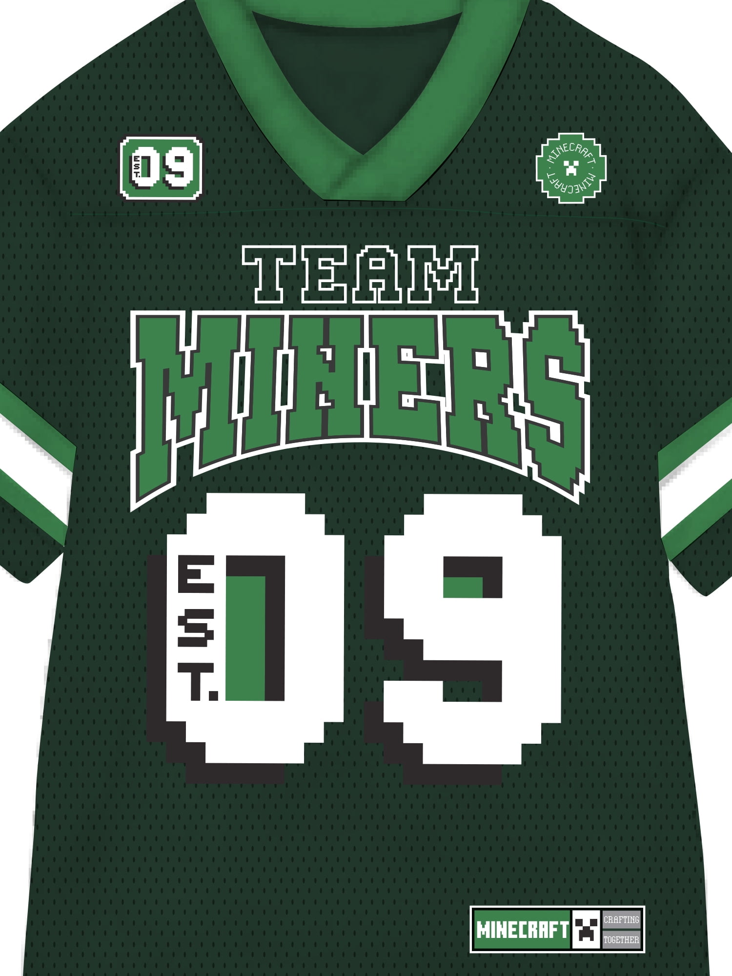 Minecraft Boys’ Short Sleeve Athletic Jersey, Sizes 4–18