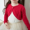 thumbnail image 6 of XXWXYD Girls Toddler Baby Boler𝗈 Cardigan Long Sleeve Knitted Shru𝑔 Button Closure Lace Cropped Sweater Cotton Shawl Outerwear Soft Cozy Cable Knit Open Front, 6 of 8