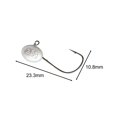 thumbnail image 4 of 20 anzuelos de pesca elípticos, anzuelos para cebo, anillas de línea lisa, portátiles 35g, 4 of 9