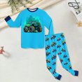 thumbnail image 6 of TOWED22 2 Piece Boys Pajamas Toddler Kids Boys Pajamas Cotton Kids Pj's Long Sleeve Sleepwear Clothes Set Outfits 6-12 Months 12-24 Months 2t 3t 4t 5t 6t 7t 8t 9t Children,Sky Blue,9-10 Y, 6 of 9