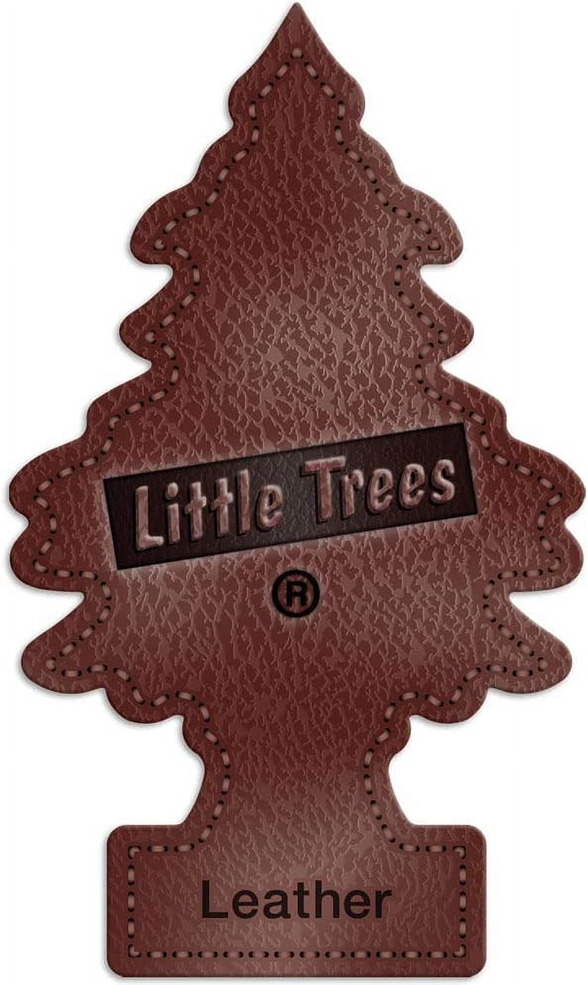 LITTLE TREES Car Air Freshener Hanging Tree Provides Long Lasting Scent for Auto or Home  LEATHER Scent, 24 count
