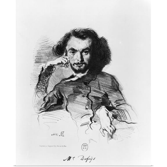 Great BIG Canvas | Rolled Poster Print entitled Charles Baudelaire (1821-67) 1844
