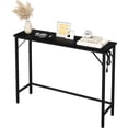 thumbnail image 5 of Console Table with Outlet & USB Ports, 39.4" Narrow Sofa Table, Industrial Entryway Table with Charging Station, Behind Couch Table for Entryway, Hallway, Foyer, Living Room, Bedroom Black, 5 of 8