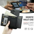 thumbnail image 2 of Compatible with Magsafe for iPhone 17 Wallet Case Magnetic Card Holder, RFID Blocking 2 in 1 Detachable Kickstand Shockproof Phone Cover for Women Men, for iPhone 17, Black, 2 of 7