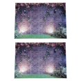 thumbnail image 1 of 2pcs 7X5Ft Flowers Wall Photography Backdrops Brick Backdrop Spring Stuido Background, 1 of 8
