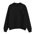 thumbnail image 3 of BLVB Mock Neck Sweatshirt Women Loose Long Sleeve Fall Tunic Tops Solid Color Dressy Casual Fashion Pullover with Pocket, 3 of 3