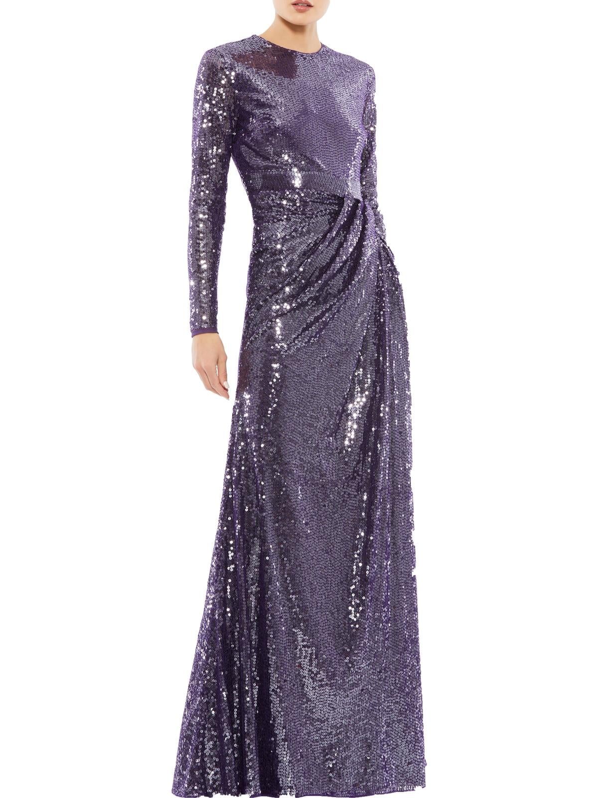 Mac Duggal Womens Sequined Long Evening Dress - Walmart.com