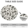 thumbnail image 2 of 44in Round Tablecloth with Elastic Edge, Waterproof Fitted Table Cover for 36-44" Tables, Floral Theme Polyester Reusable Table Cloths Wipe Clean for Picnic, Dining, Outdoor Use and Party Decor, 2 of 7