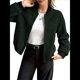 thumbnail image 2 of Chaqueta Corta de Piel Sintética para Mujer, Otoño-Invierno, con Cremallera y Bolsillos. Abrigos con Bolsillo. Negro XL, 2 of 8