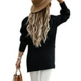 thumbnail image 3 of Rejlun Women Chunky Sweater Cozy Half Turtleneck Pullover Loungewear Jumper Tops Black S, 3 of 3