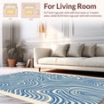 thumbnail image 2 of ODIKA 8'x10' Machine Washable Non-Slip Area Rug, Stylized Ripple Effect with Interlocking Fluid Lines and Gradient Transitions High Traffic Rug, Blue, 492198, 2 of 7
