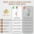 thumbnail image 3 of Lotus Linen Plush Robe for Women - Long Soft Fleece Bathrobe, White S/M, 3 of 9