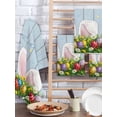 thumbnail image 2 of Easter Kitchen Dish Towels for Drying Dishes Set of 2, Wooden Bunny Colorful Eggs Spring Floral Retro Art Waffle Weave Microfiber Hand Tea Bathroom Towels Quick Dry & Absorbent Towel 15.7x23.6, 2 of 7
