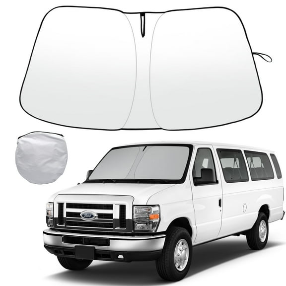 For Ford Econoline E Series 1992-2025 Car Windshield Sun Shade Visor UV Block