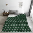 thumbnail image 5 of Salouo Green Buffalo Plaid Merry Christmas Print Bed Blankets,Flannel Blanket Comfortable Air Conditioning Blanket Lightweight Blanket for Sofa Bed Travel & Couch -50"x40", 5 of 8