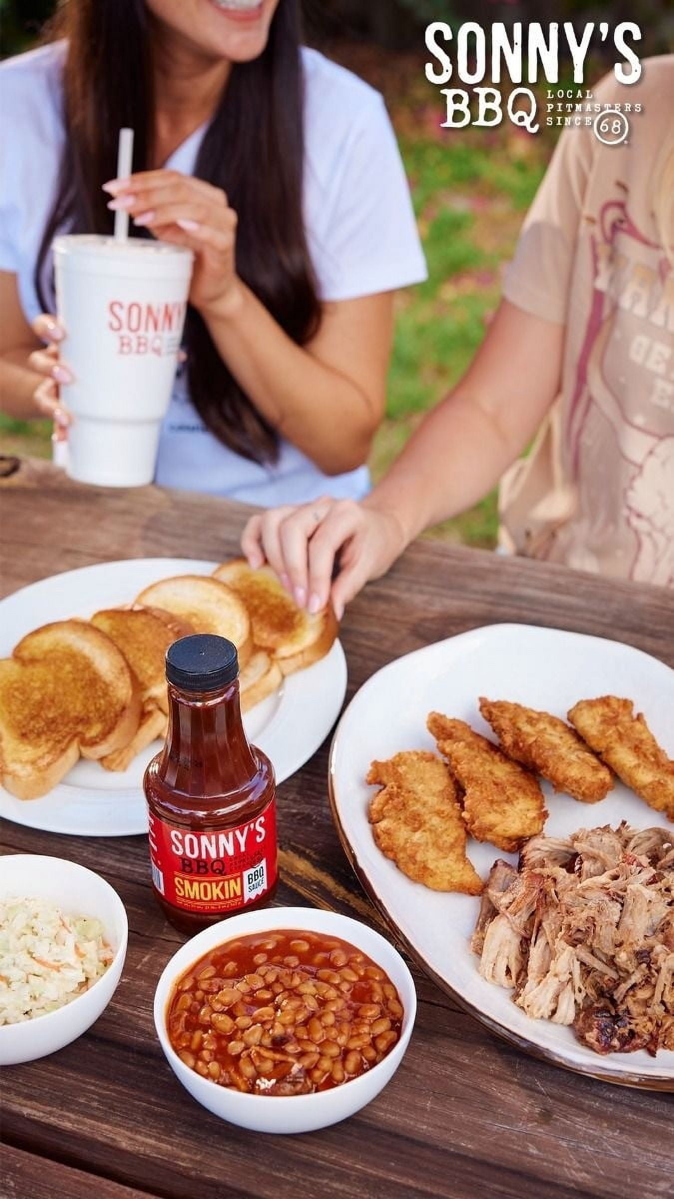 (4 pack) Sonny’s BBQ Smokin’ BBQ Sauce, 20 oz Bottle - Barbecue Sauce for Grilling, Dipping, and Marinades