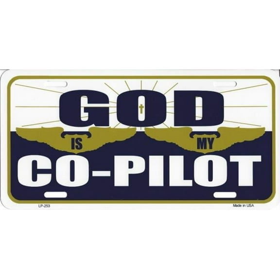 God Is My Co Pilot License Plate