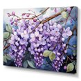 thumbnail image 2 of Designart "violet Morning Glory Graceful V" Floral Wall Decor, 2 of 5