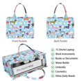 thumbnail image 2 of Large Capacity Tote Bag,Colorful Funny Dachshund Handbag Fashion Luxury Tote Bag,15.7"x13"x 5.1" Inches,Laptop Compatible, 2 of 6