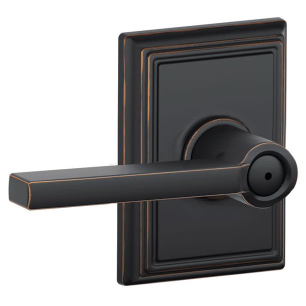 Schlage F40LatAdd Latitude Privacy Door Lever Set Bronze Walmart
