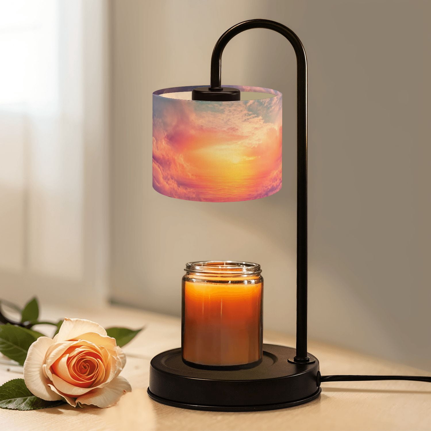 Candle Warmer Lamp with Timer, leopard texture repeating seamless