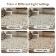 thumbnail image 7 of ODIKA 2'x3' Ivory Tufted Design Hazel Washable Throw Rug Intricate Geometric With Floral Accents Ornamental Non-Slip, Low Profile, Flatwoven, Easy Care for Hallway, Study Room, 7 of 7