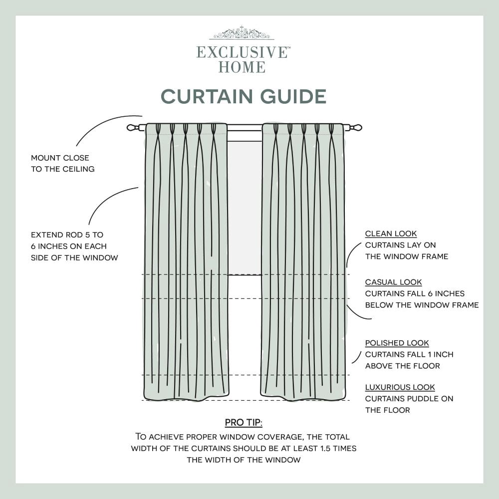 Exclusive Home Darma Sheer Linen Pinch Pleat Curtain Panel Pair, Linen, 108"