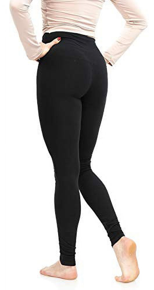 Luxurious Quality High Waisted Leggings for Women - Workout & Yoga Pants  (One Size (XS - XL), Black - Extra High Waist) 