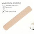 thumbnail image 4 of 3Pcs Absorbent Under Breast Sweat Liners 18.11x 3.15 Inch Cotton Sweat Liners for Women and Men Under Bust Protection(Brown), 4 of 6