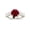 White Gold, variant on Channel Set 3 Three Stone Diamond Engagement Ring with a 1 Carat Ruby Heirloom Quality Center Platinum Size: 5