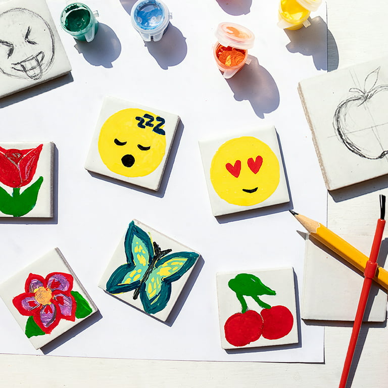 Pinwheel Crafts Magnetic Mini Tile Art Kit - DIY Kids Arts and Crafts  Painting Kit - Decorate Cute Refrigerator or School Locker Magnets, Mini  Art