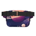 thumbnail image 3 of Balery Planet Pastel Galaxy Mochila Cinturón para Mujeres y Hombres, Bolsa de Cintura Impermeable de Doble Capa con Correa, 3 of 9