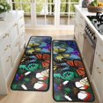 thumbnail image 4 of Kitchen Rugs Sets Of 2,Multicolor Butterfly Group Pattern Anti Fatigue Kitchen Mat Rugs Non Slip Washable,Decorative Kitchen Floor Mats for Kitchen,Sink,Laundry,17"x47"+17"x47", 4 of 5