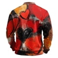 thumbnail image 4 of Men's Valentine's Day Heart Print Quarter-Zip Pullover Sweatshirt, Romantic Graphic Crewneck Hoodie, Casual Gift Long Sleeve Spring Fall Outfit,Red,2XL, 4 of 4
