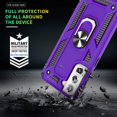 thumbnail image 5 of Compatible for Samsung Galaxy S21 5G Case 6.2-inch with HD Screen Protector,  Military-Grade Protective Phone Case with Magnetic Kickstand Ring for Samsung Galaxy S21 Purple, 5 of 7