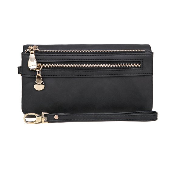 Cartera de Cuero PU Minnieouse para Mujer Color Negro