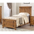 thumbnail image 2 of Coaster Brenner Wood Farmhouse Rustic Twin Platform Bed in Brown, 2 of 2