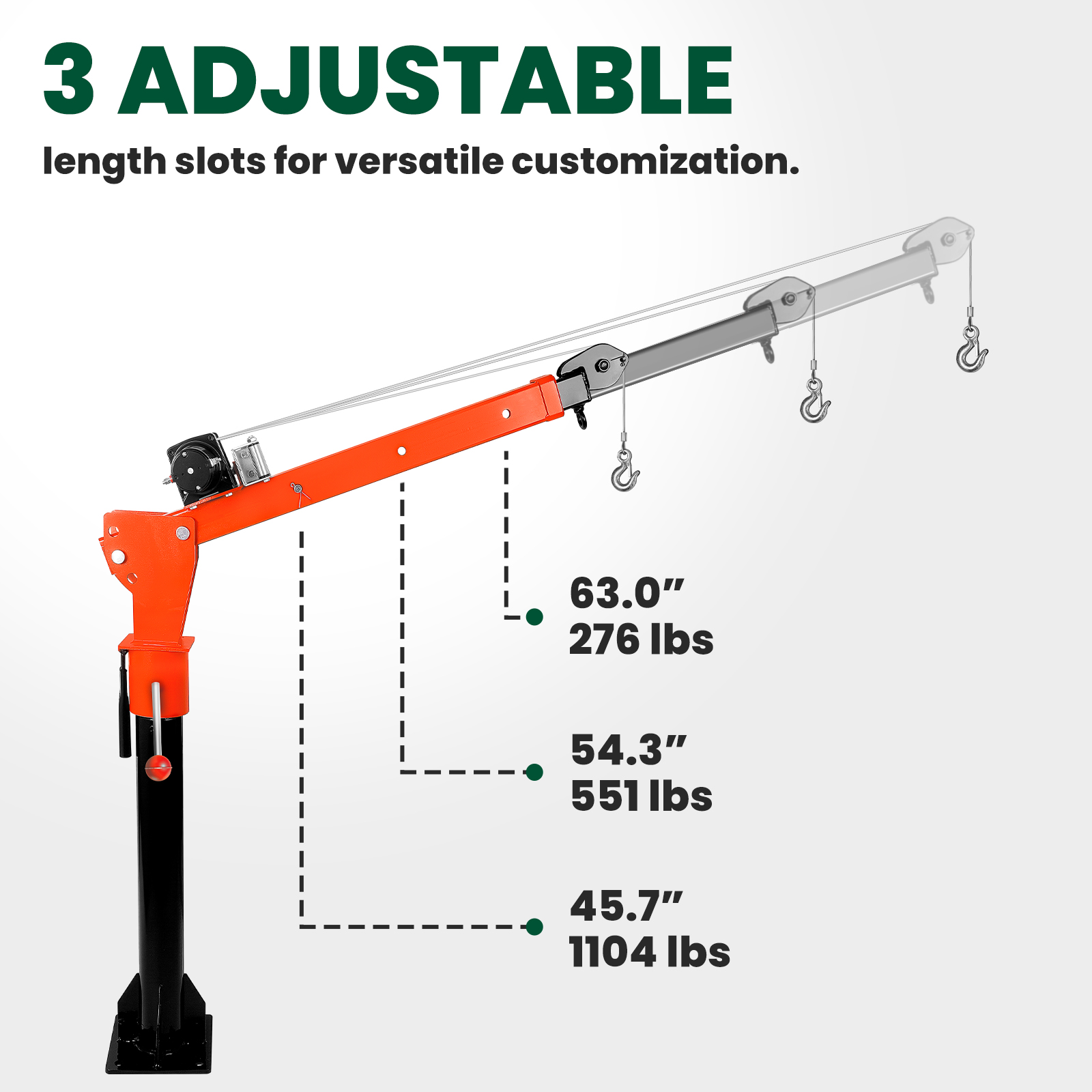 Electric Truck Crane, Folding Dismountable Hoist Truck Crane with Electric Winch 3500 lb 12V, 360° Swivel for Warehouse, Factory & Construction