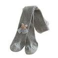 thumbnail image 1 of Polainas con pies Medias Pantalones Algodón peinado Preciosas medias de punto para niños para primavera Gris XL (4-6 años) Altura adecuada 38.2-43.3 pulgadas, 1 of 5