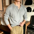 thumbnail image 2 of Mens Shirts, Mens Muscle Henley Shirts Lightweight Workout T-Shirt Gym Tee | Solid Color Comfortable Soft Athletic Short Sleeve with Button, 2 of 5