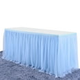 thumbnail image 6 of Blue Tulle Tutu Table Skirt for Baby Shower Wedding,Birthday Party, Suitable for Rectangle or Round Tablecloth - 14ft*30In, 6 of 10