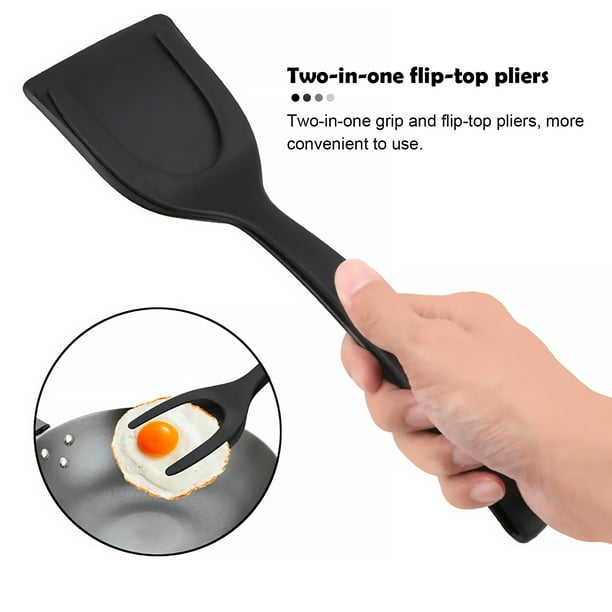 2 in 1 Silicone Spatula Egg Turners Grip Flip Heat-Resistant Non
