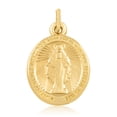 thumbnail image 2 of 14K Yellow Gold Oval Disc â€œO Mary Conceived Without Sin Pray For Us Who Have Recourse To Theeâ€ Religious Pendant / Charm for Men and Women, 2 of 7