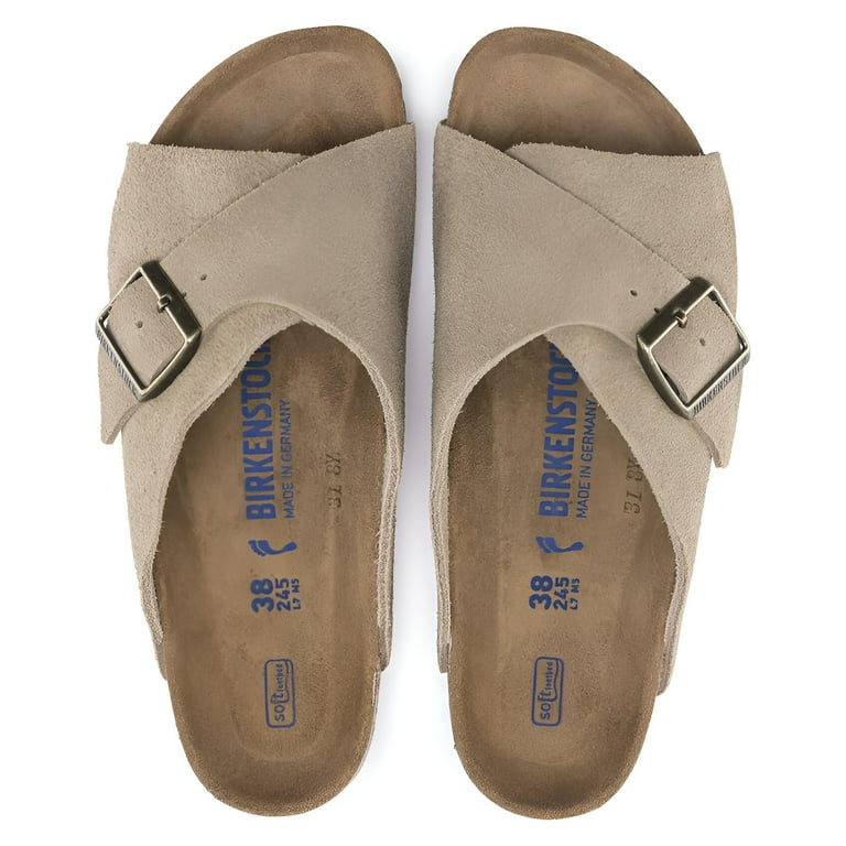BIRKENSTOCK Arosa Soft Footbed Suede Leather Sandal Slide