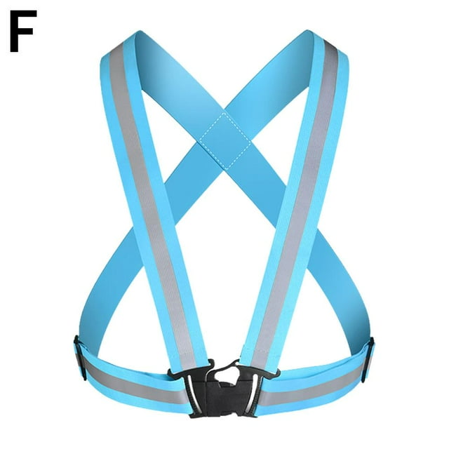 Reflective Adjustable Safety Security High Visibility Vest Gear Stripes Jacket For Night Running Cycling