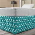 thumbnail image 1 of Abstract Bed Skirt, Whimsical Design of Clouds and Snowflakes Surreal Fantasy World Elements, Elastic Bedskirt Dust Ruffle Wrap Around for Bedding Decor, 4 Sizes, Dark Seafoam White, by Ambesonne, 1 of 2