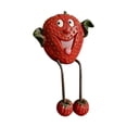 thumbnail image 2 of Cute Resin Fruit Figurines with Dangling Legs – Whimsical Apple, Banana & Strawberry Shelf Sitters for Home Office Desk Decor & Funny Gift, 2 of 7
